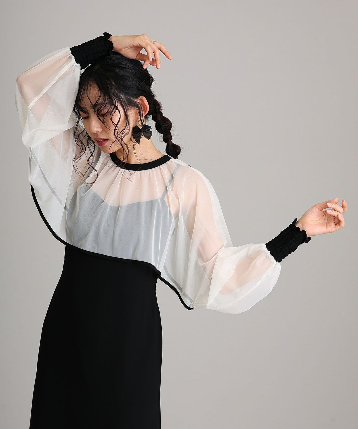 マイクロチュールセットアップワンピース