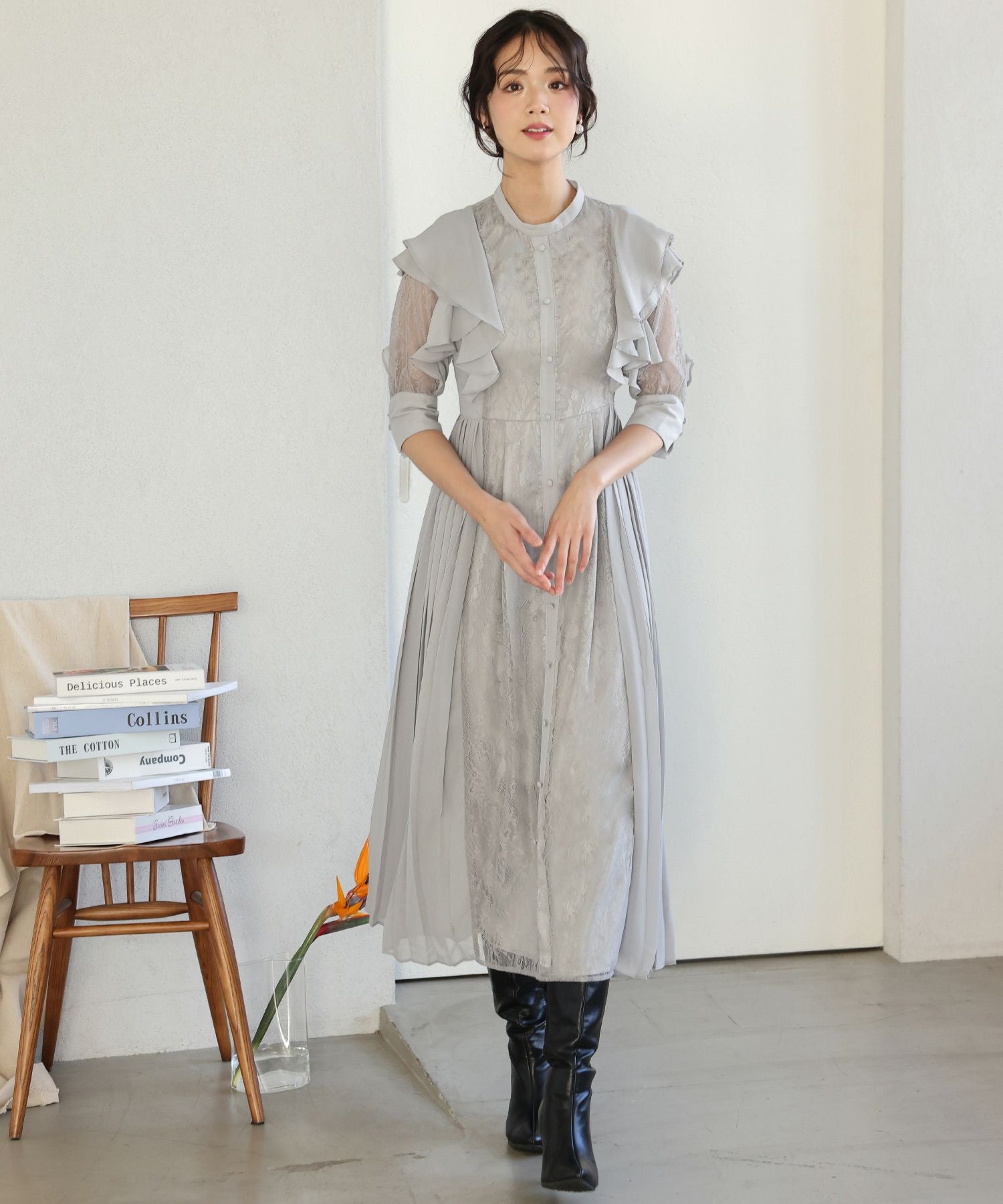 ドレス レース ワンピース SNIDEL スパークルレースワンピース 結婚式