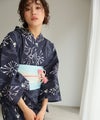 夏夜の花火　浴衣2点セット（半巾帯）