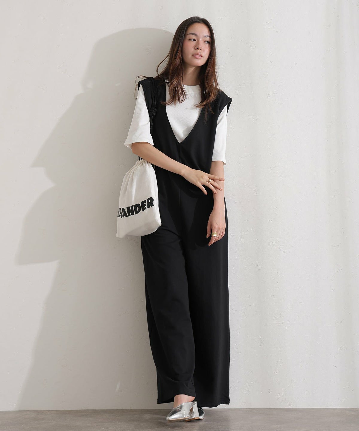 2×2リブ プチハイネック半袖Tシャツ