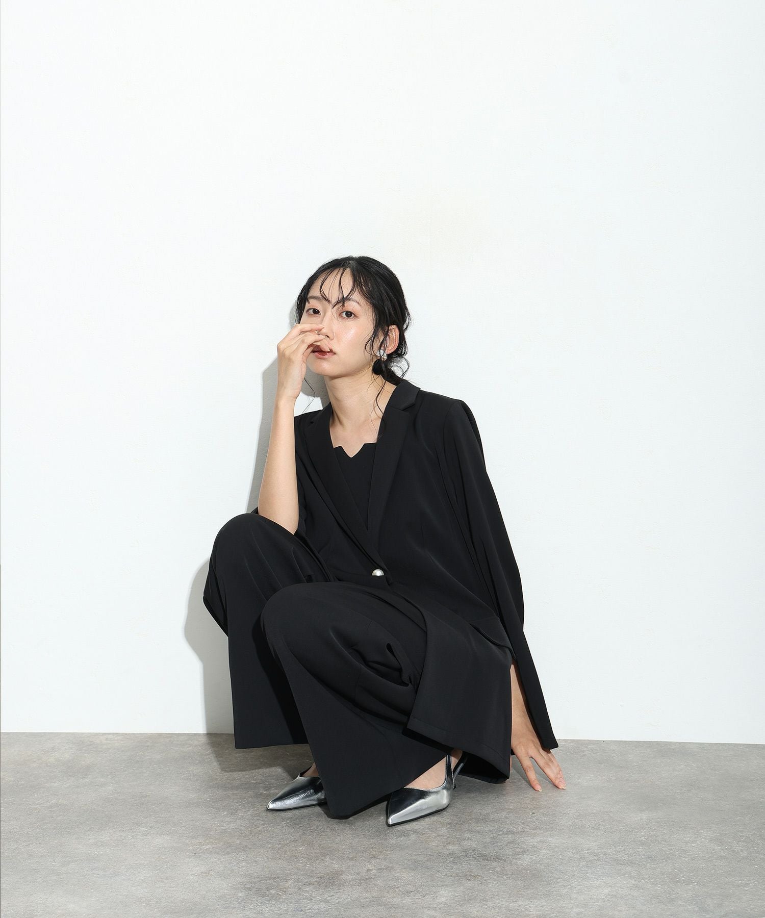 ジャケットアンドオールインワンセットアップドレス | PourVous