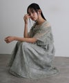 ドレープラメ刺繍ドレス
