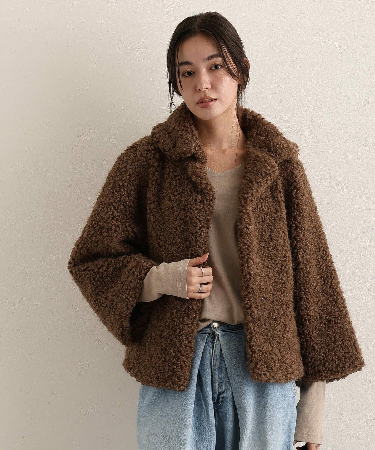 チキアンラム風 フェイクファー ジャケット