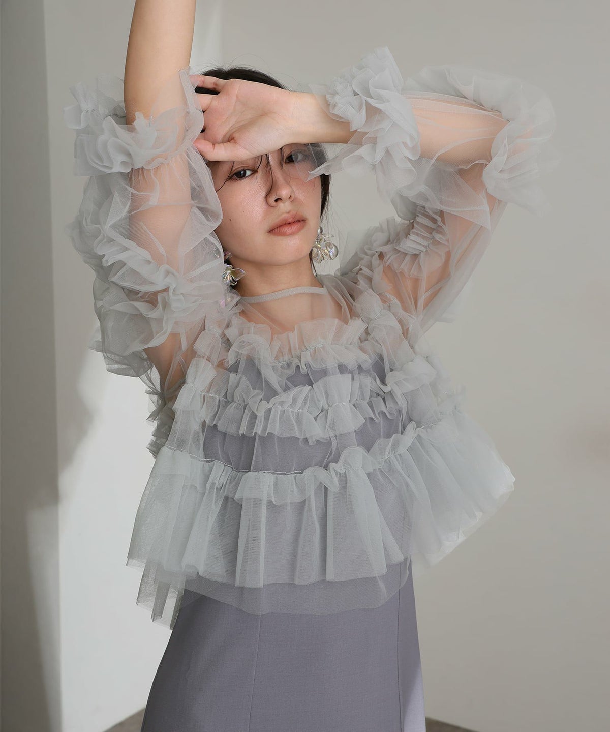 ラッフルフリルセットワンピース