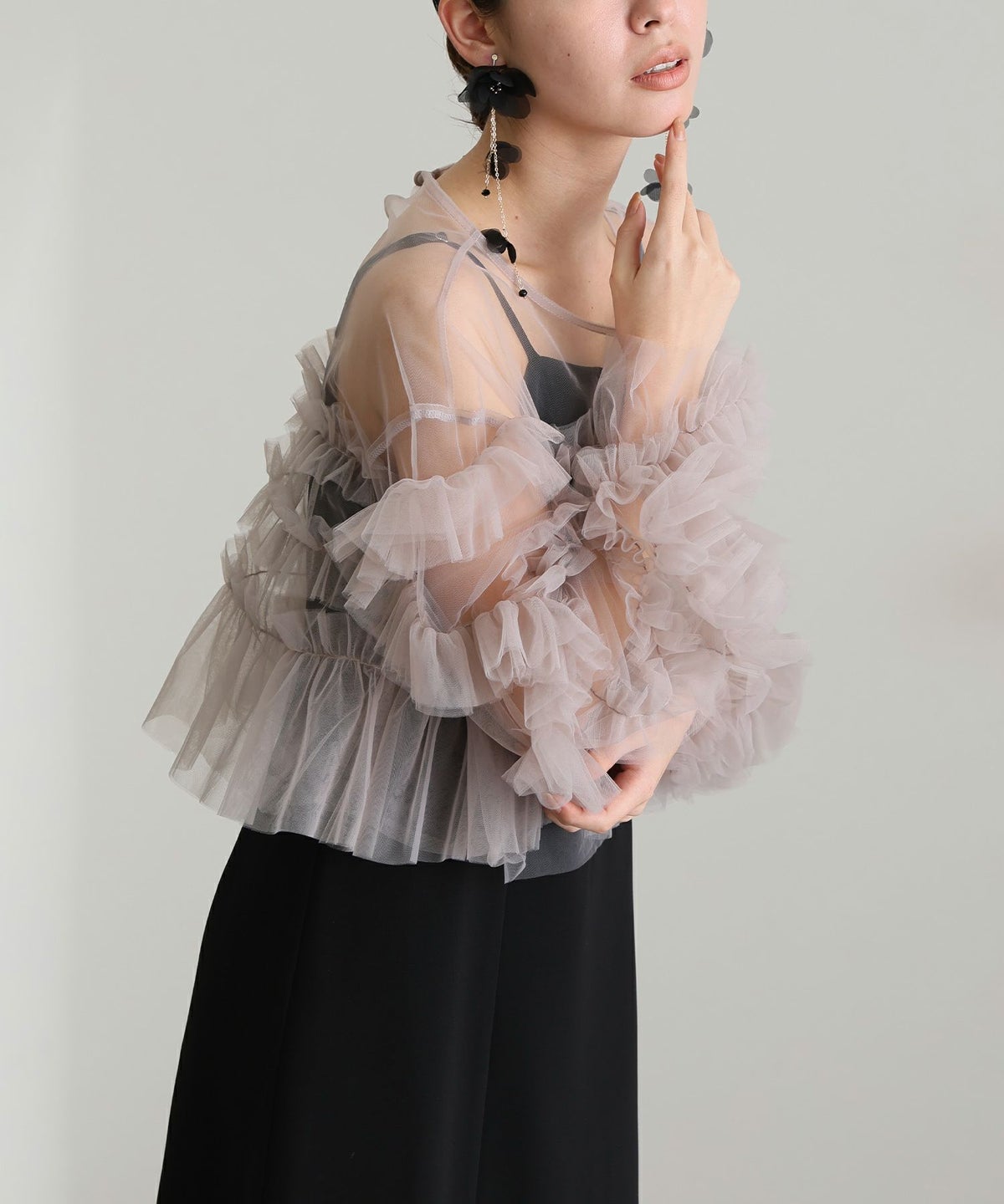 ラッフルフリルセットワンピース