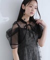 シアーレースロングドレス
