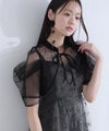 シアーレースロングドレス