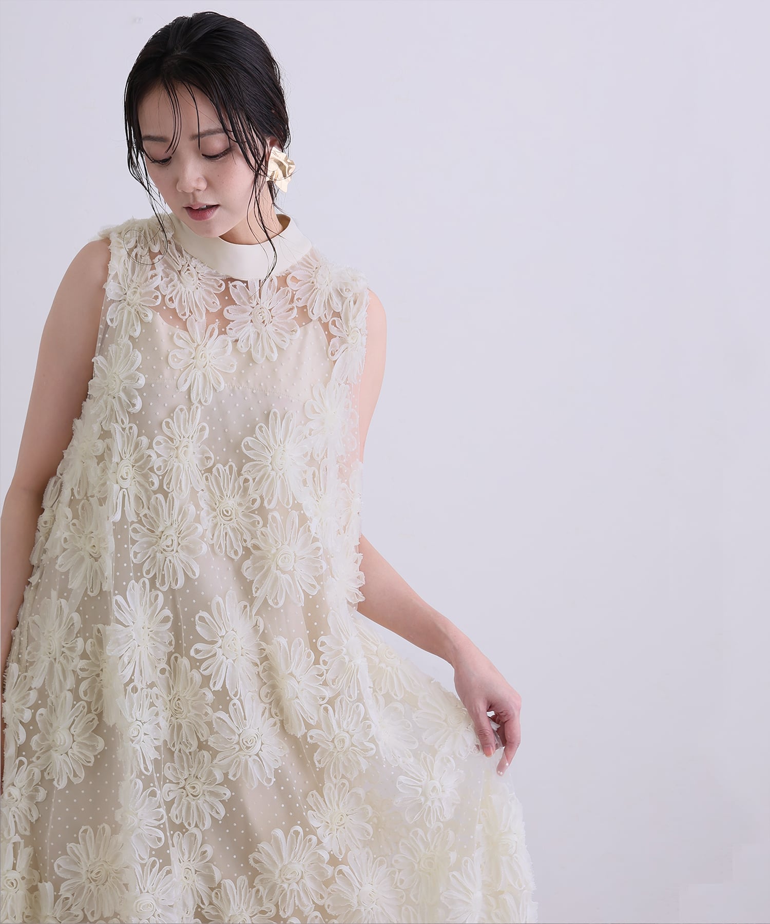 デイジーフラワードットドレス | PourVous（プールヴー）パーティー
