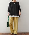 ゆるっと異素材レイヤードTシャツ